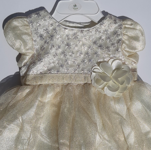 George Gold/White Shimmer Dress 6-9 Months - Picture 2 of 6